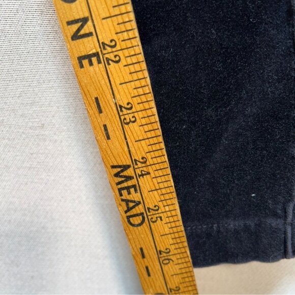 Lands End Womens Velvet Tapered Pants Size 12 Black High Rise Crop Casual Y2K - Picture 7 of 10